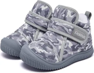 MORENDL Baby Winter Snow Boots for Infant Boys Girls Toddler Water-Resistant First Walker Shoes Warm Lining Soft Sole Anti-Slip Outdoor Booties