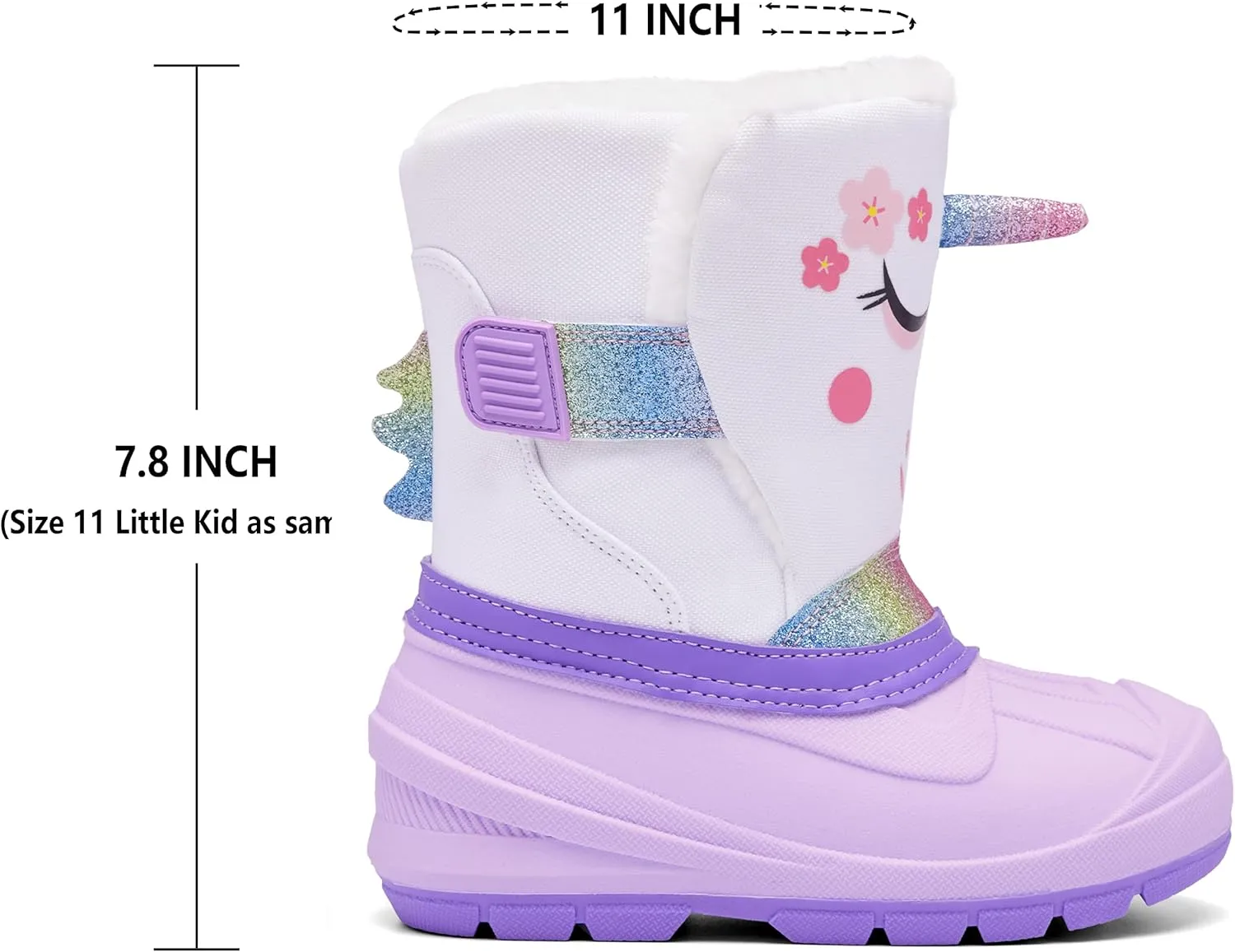 MORENDL Kids' Snow Boots Insulated Waterproof Fur Lined Warm Anti-Slip Winter Shoes for Boys and Girls Outdoor Walking(Toddler/Little Kid)