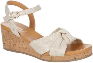 Naomi - Women's Open Toe Linen Summer Wedge Sandals