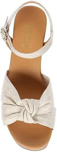 Naomi - Women's Open Toe Linen Summer Wedge Sandals