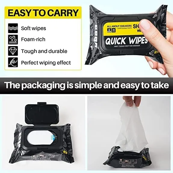 Natural Sneaker & Shoe Cleaner Wipes - 80 Wipes (1 Pack)