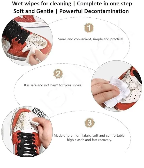 Natural Sneaker & Shoe Cleaner Wipes - 80 Wipes (1 Pack)