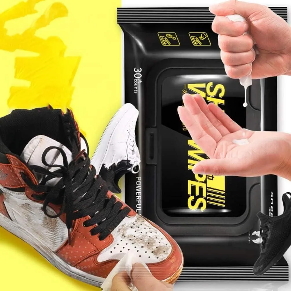 Natural Sneaker & Shoe Cleaner Wipes - 80 Wipes (1 Pack)