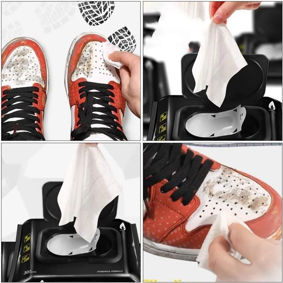 Natural Sneaker & Shoe Cleaner Wipes - 80 Wipes (1 Pack)