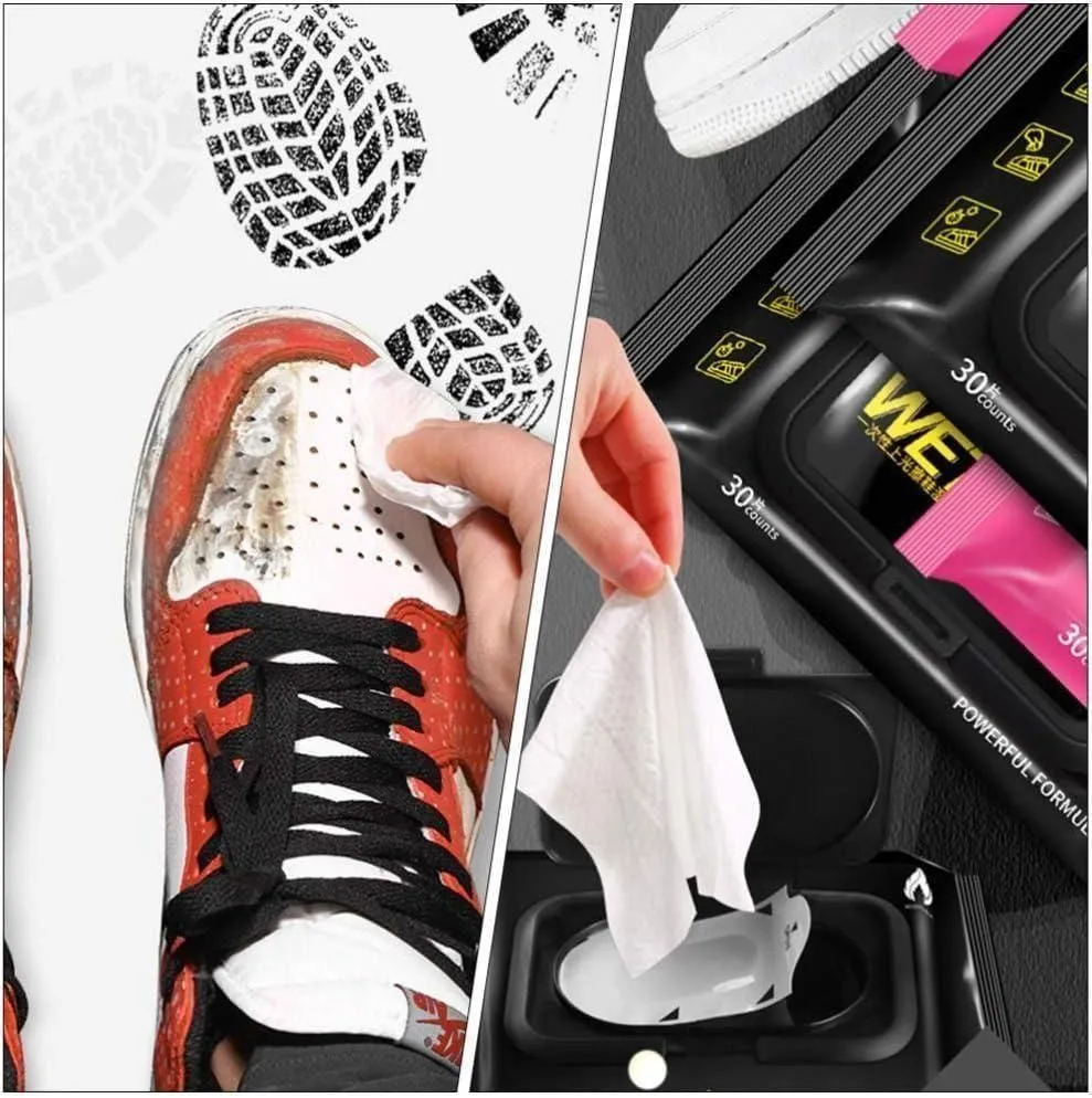 Natural Sneaker & Shoe Cleaner Wipes - 80 Wipes (1 Pack)