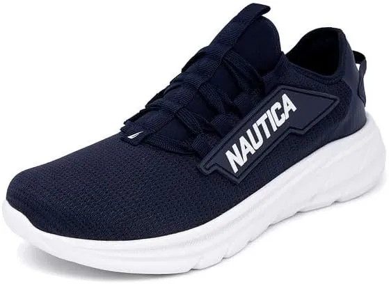 Nautica Mens Running Sneakers Sport Fashion Lace-Up Athletic Soft Shoes for Gym Tennis Men – Cushioned, Breathable, Lightweight & Comfortable