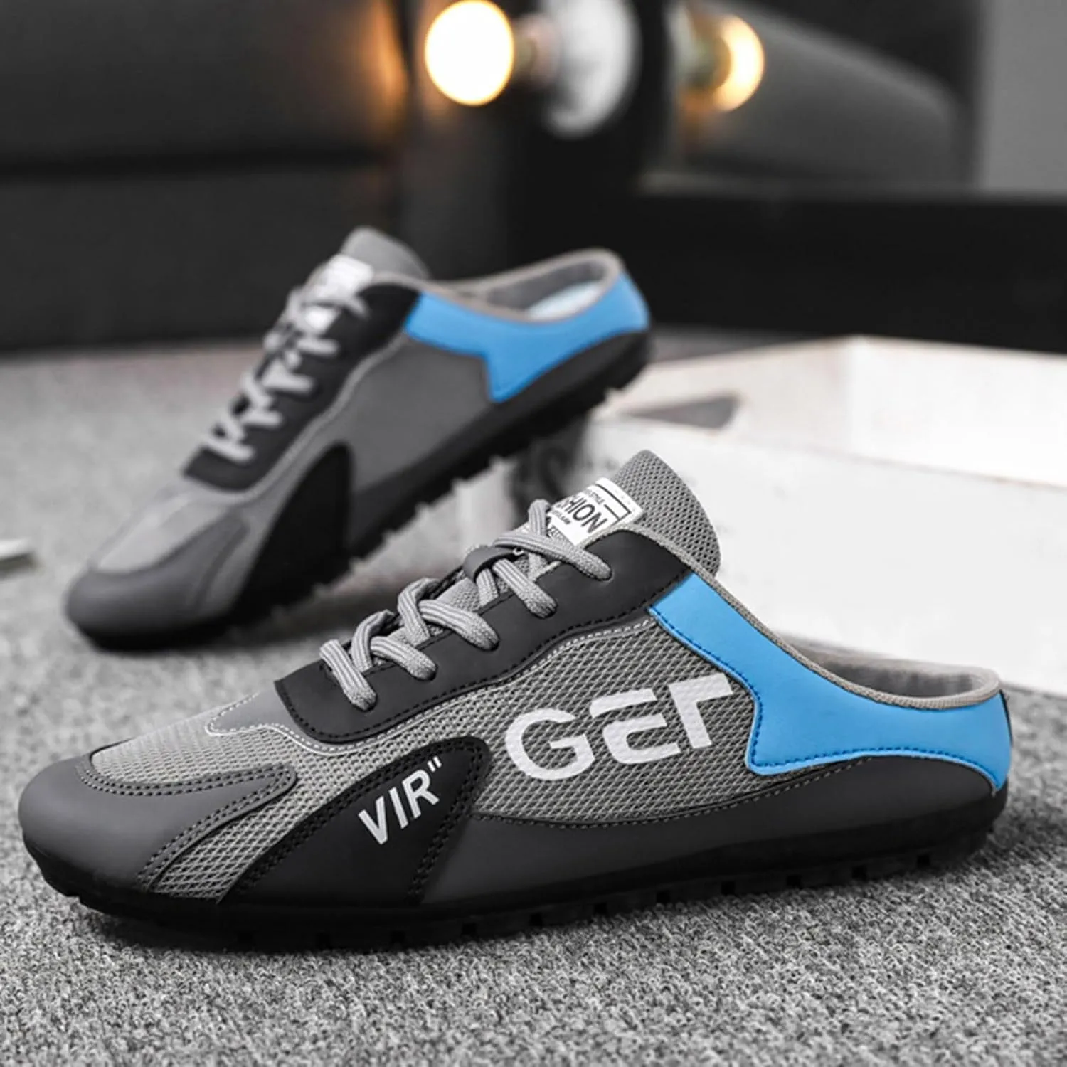 New Men's Shoes Trend Versatile Casual Shoes Lazy Man Half Slipperboard Shoes Shoes Male Loafer Shoes Men Casual Shoes