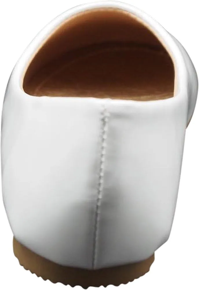 NORTY Girls Fashion Ballerina Ballet Slip On Flat Shoe Sizes Toddler to Big Kids Patent, Nubuck, Glitter