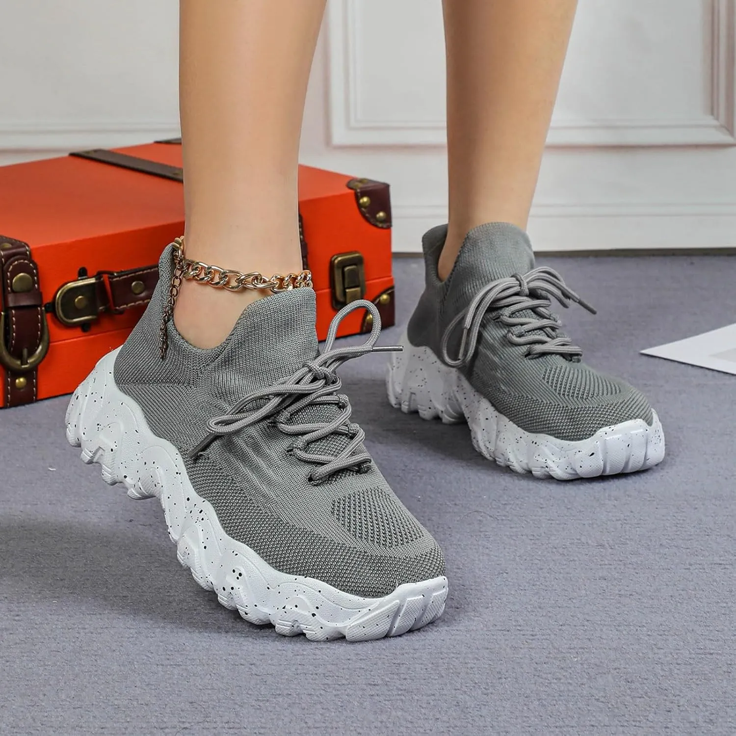 Nurse Babe Shoes, Orthopedic Shoes for Women, Comfort Wear Orthowear Shoe, Ortho Pro Sneakers Breathable Mesh Casual Footwear Walking Running Sneakers with Arch Support Soft Comfy Cushion