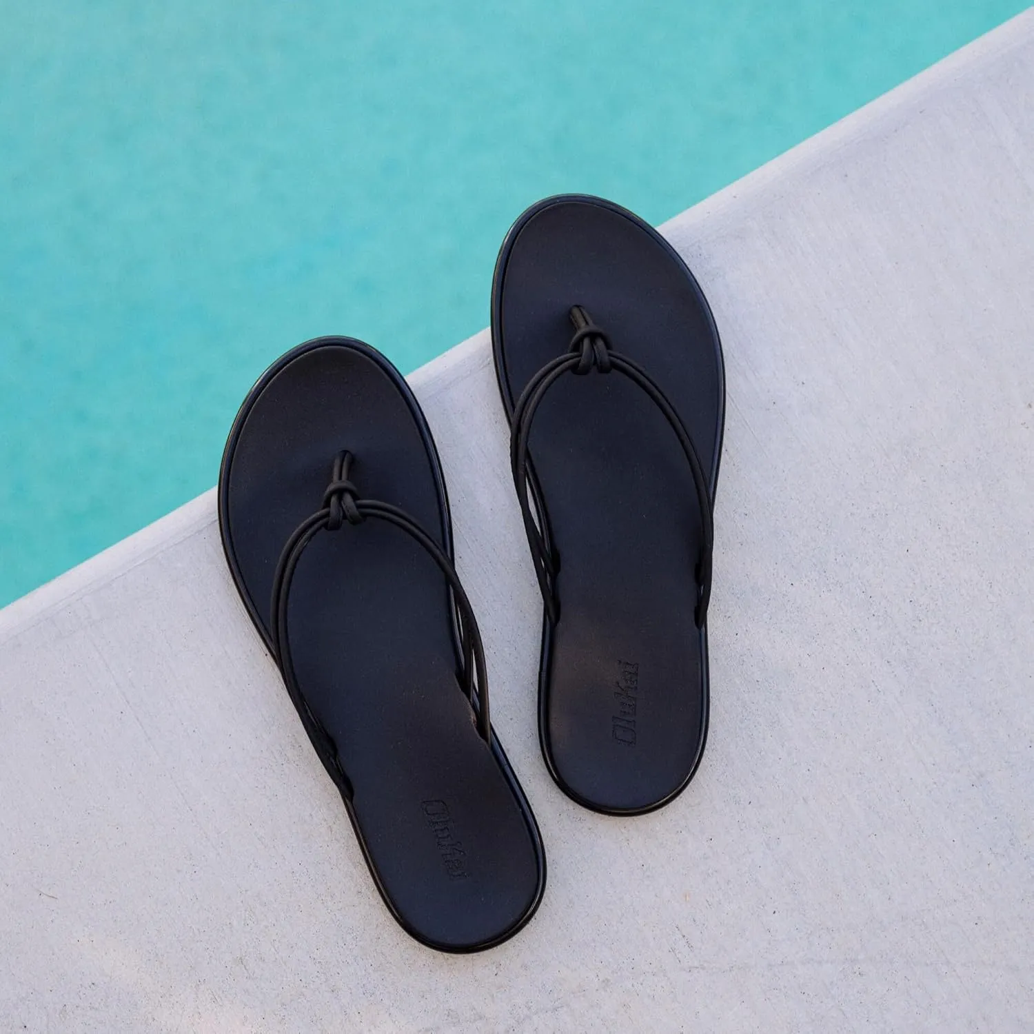OLUKAI Aka Women's Beach Sandals, Water-Friendly Flip-Flop Slides, All-Day Comfort & Support, Stylish & Vibrant Colors