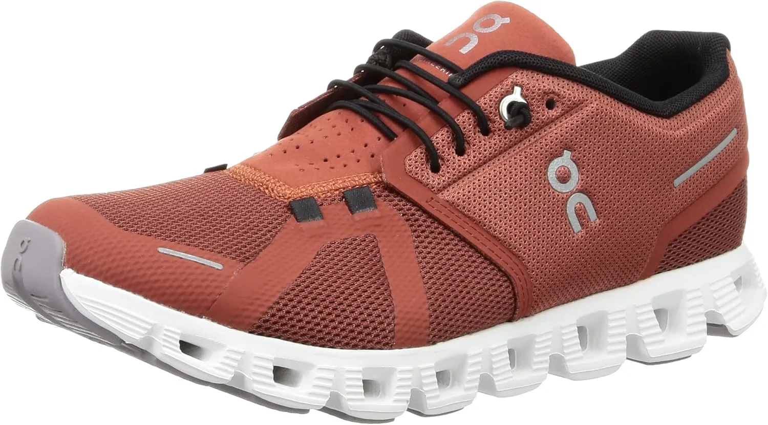 On Men's Cloud 5 Sneakers, Ruby/Rust, Red, 8 Medium US