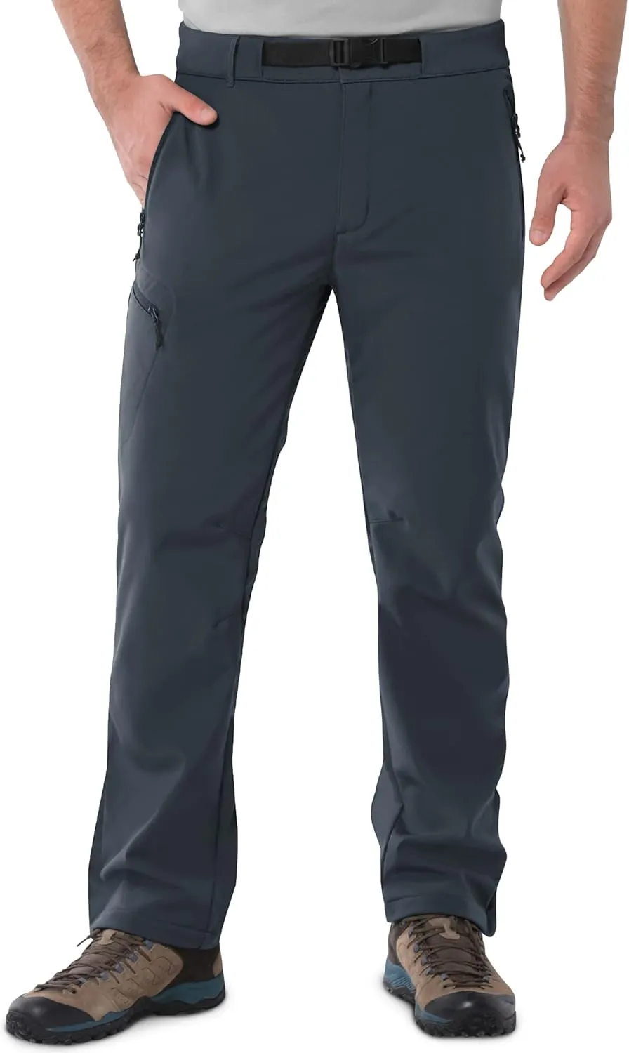 Outdoor Ventures Men's Fleece Lined Snow Pants Waterproof Windproof Ski Hiking Winter Pants With Pockets