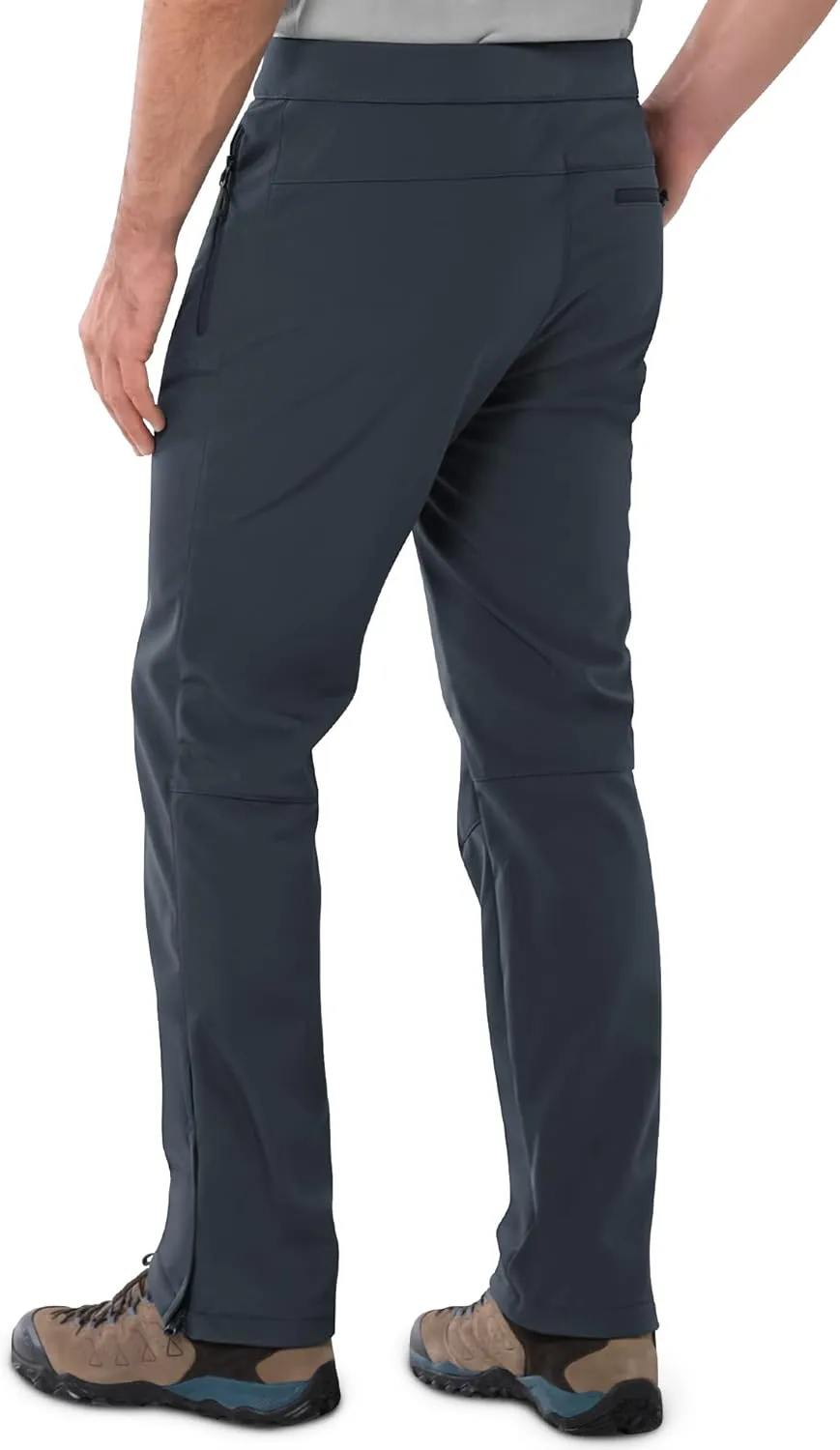 Outdoor Ventures Men's Fleece Lined Snow Pants Waterproof Windproof Ski Hiking Winter Pants With Pockets