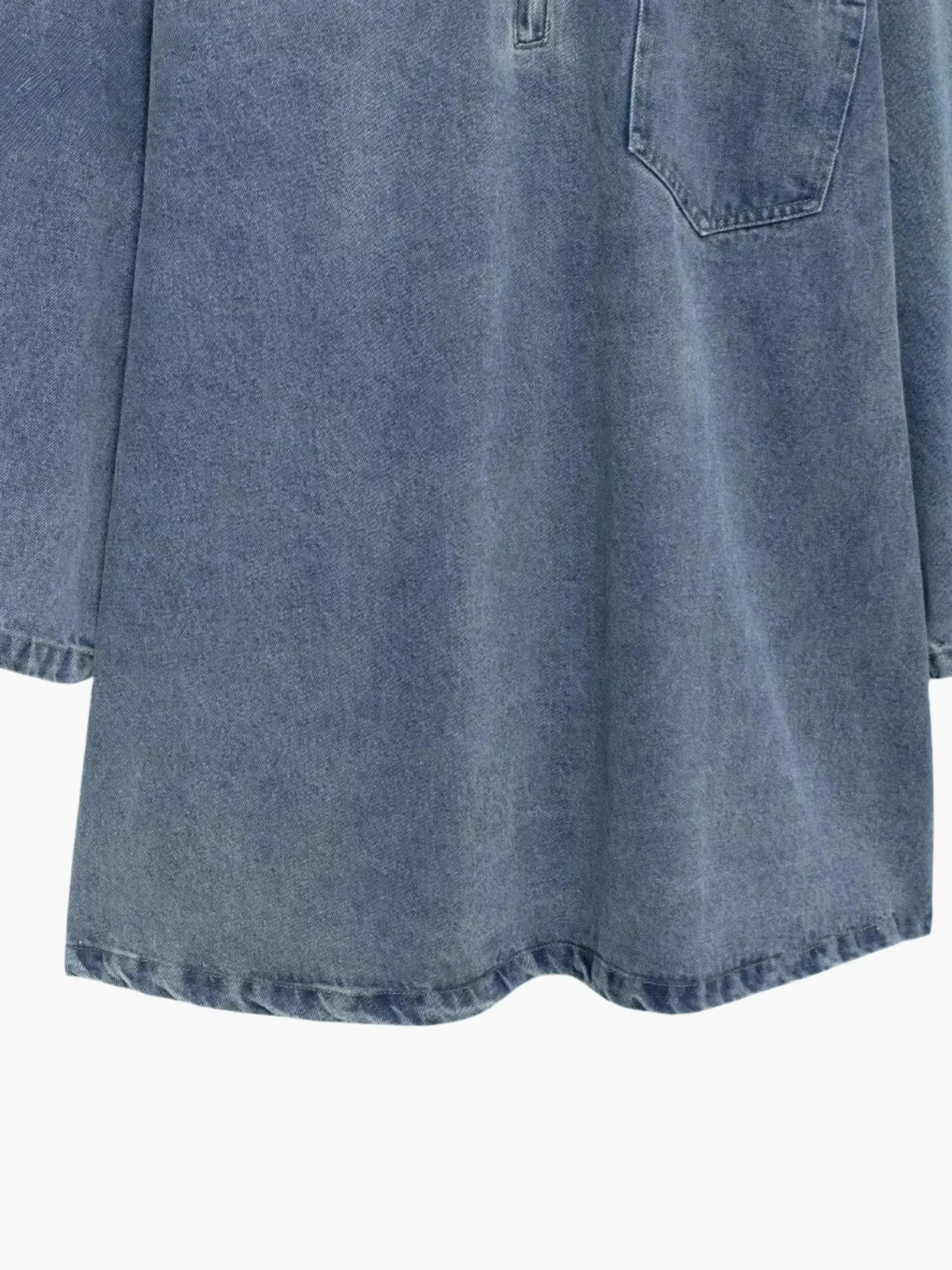 Oversized Denim Shirt Dress