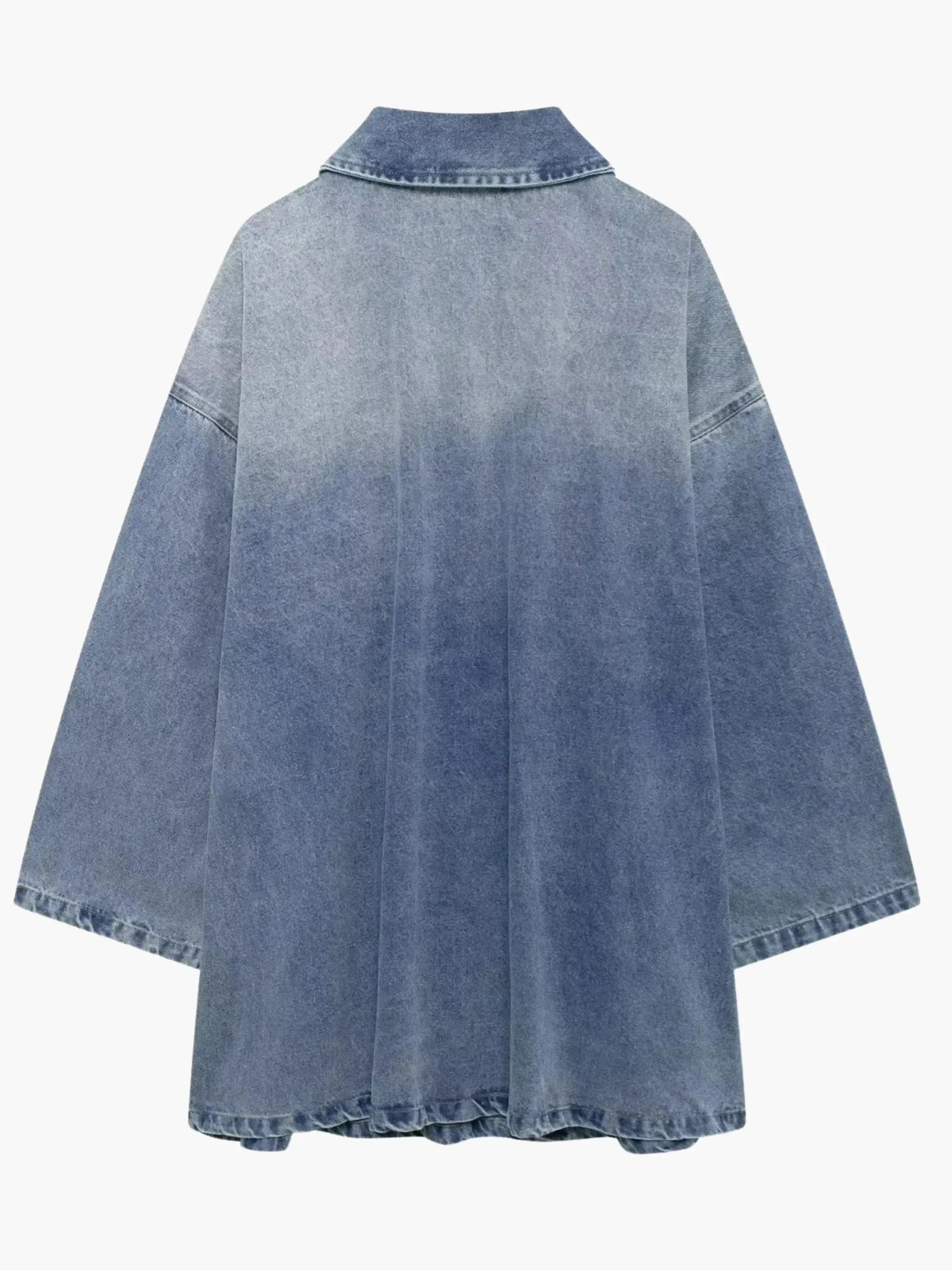 Oversized Denim Shirt Dress