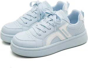 Pastel Platform Sneakers for Women - Instagram-Worthy Fashion Shoes with Cushioned Sole - Soft Pink & Baby Blue Casual Walking Shoes