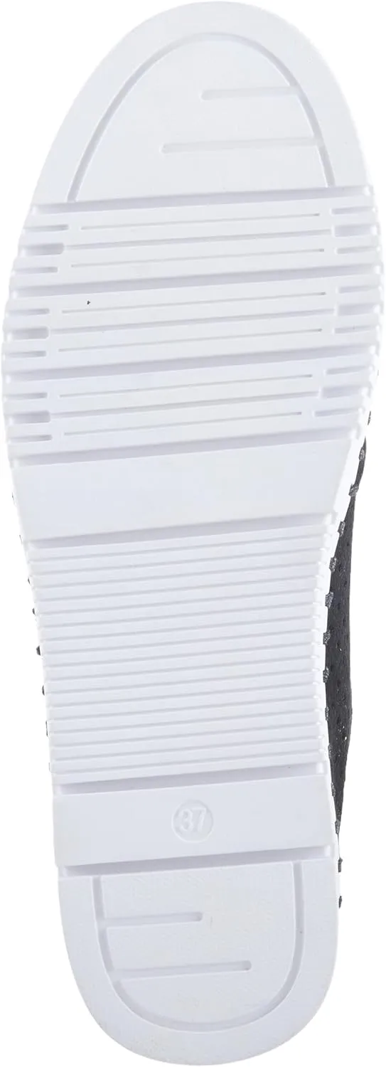 PATRIZIA Surfie Women's Slip-On Shoes – Perforated Microfiber with Leather Insole, Flexible Rubber Sole, and 1" Heel for All-Day Comfort