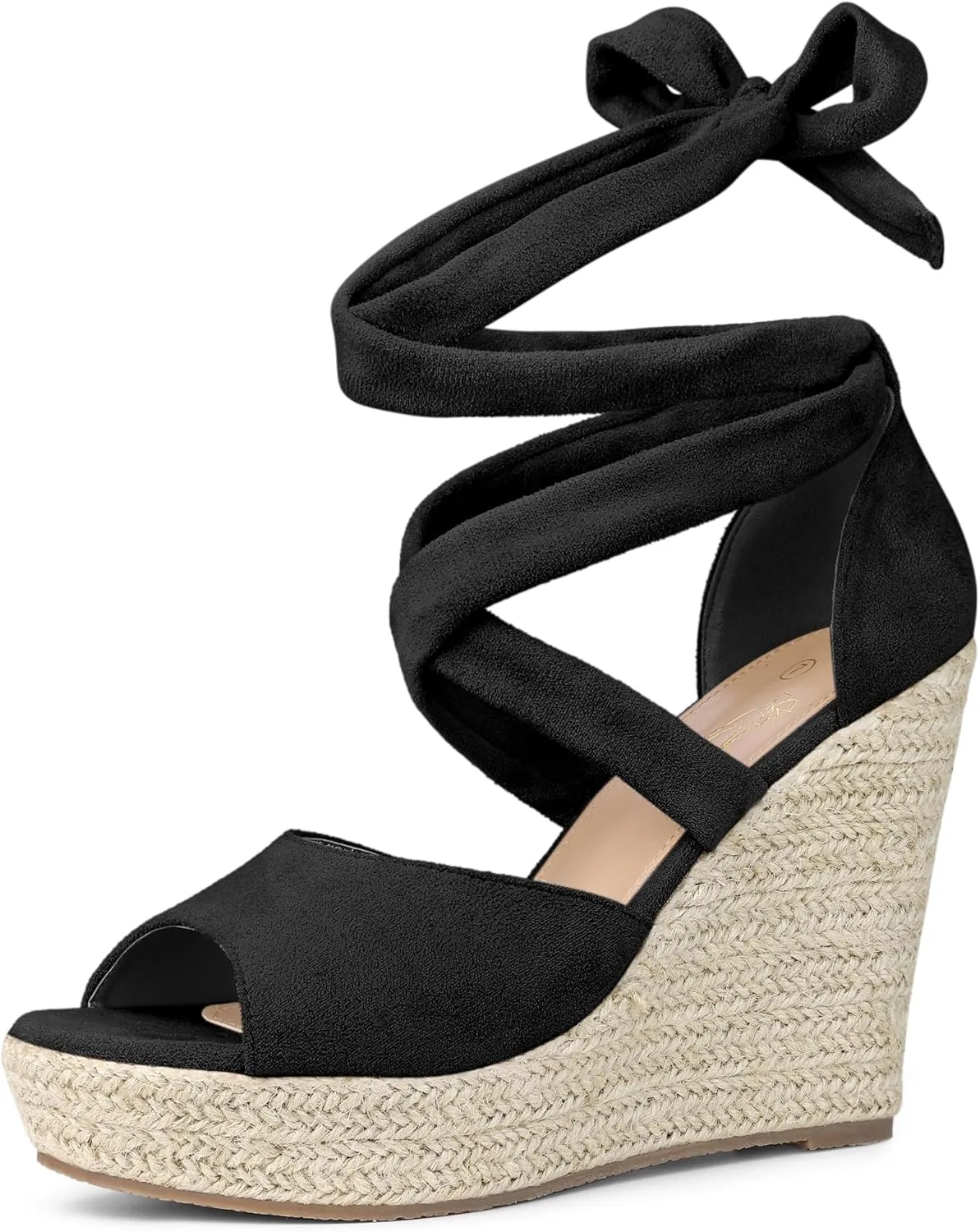 Perphy Lace Up Espadrilles Wedge Heels Sandals for Women