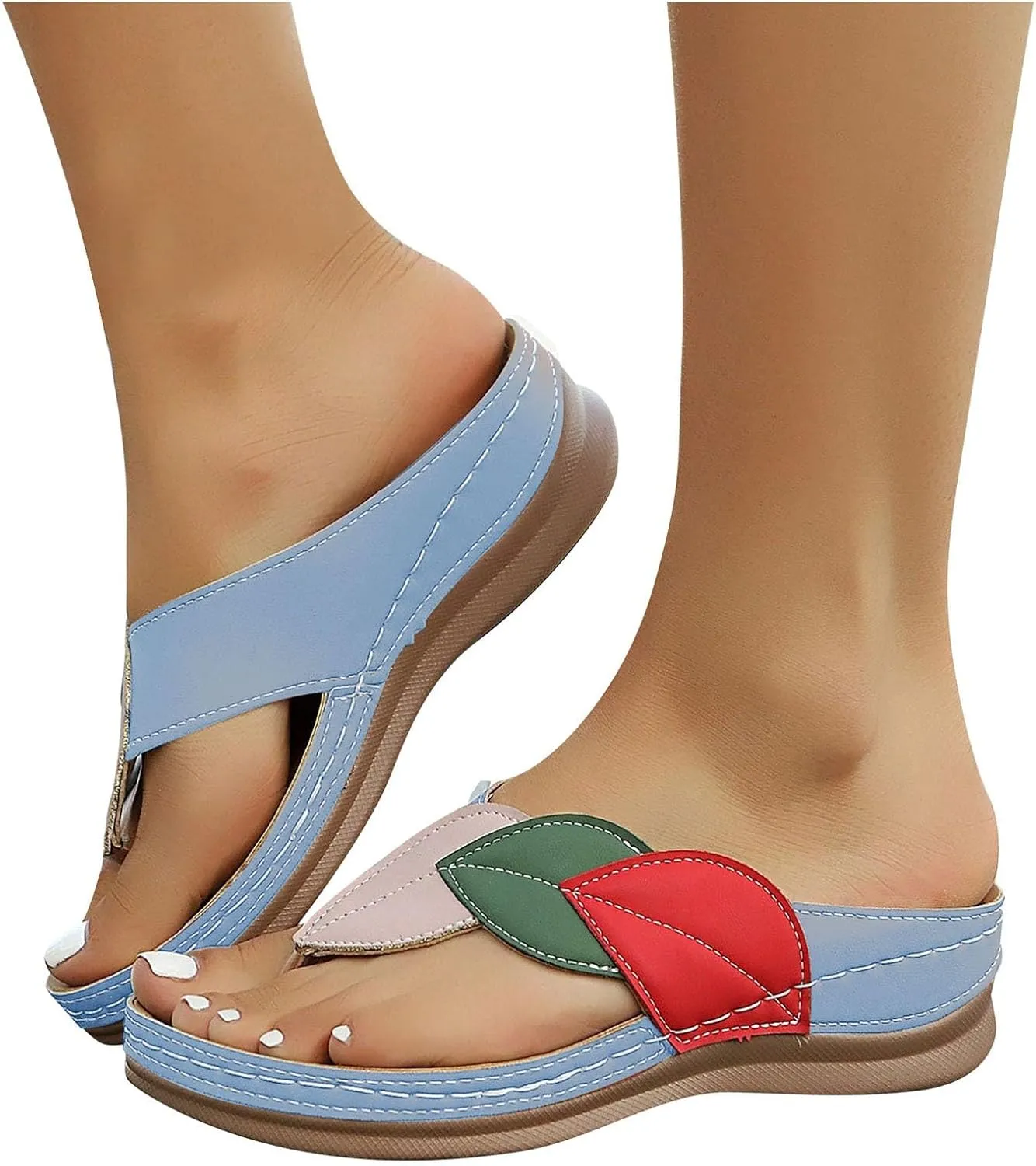 Platform High Heels Vacation Shoes Flip Flops For Ladies Summer Wedges Sandals Shoes Women Slippers Bohemian Sandals