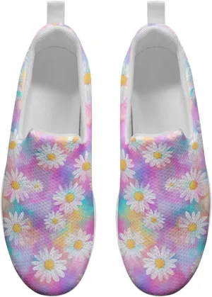 Platform Sneakers Womens Art Painting Walking Shoes Rocker Bottom Shoes Swing Wedges Sneaker Comfort Slip on