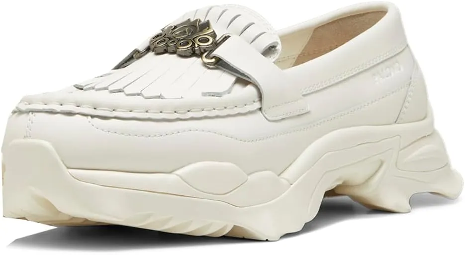 Puma Mens Palomo X Nitefox Loafers Slip On Moc Toe Dress Dress Shoes - White
