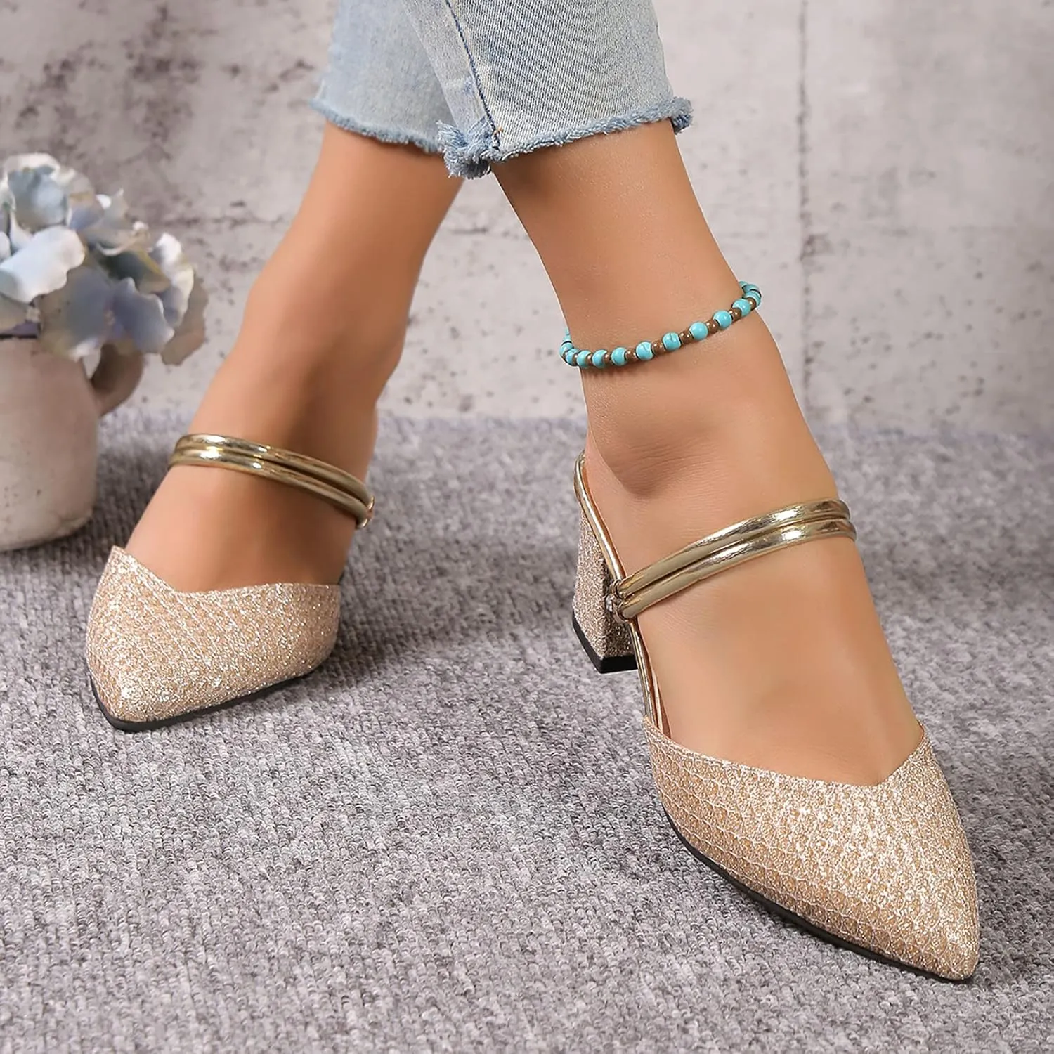 Pump Women Heels Prom Heeled Sandals for Women Women Sandals Women's High Heels Ankle Strap Stilettos Sandals