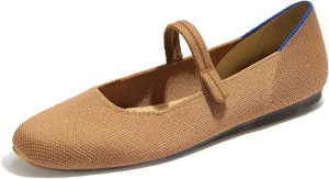 Rothy's The Square Mary Jane Women's Slip-On Shoes, Square-Toe Flats, Made from Recycled Plastic Bottles & Machine Washable