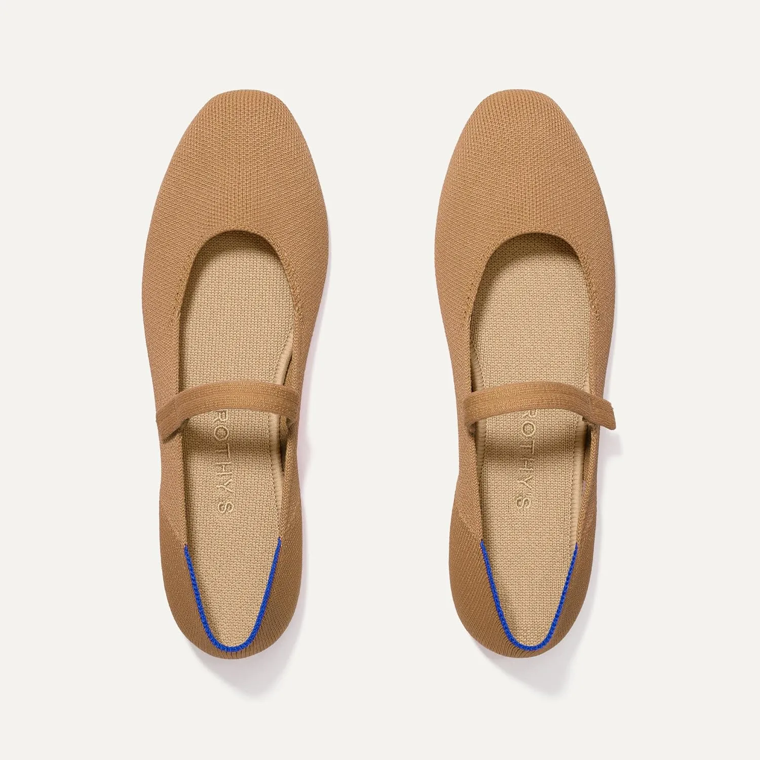 Rothy's The Square Mary Jane Women's Slip-On Shoes, Square-Toe Flats, Made from Recycled Plastic Bottles & Machine Washable