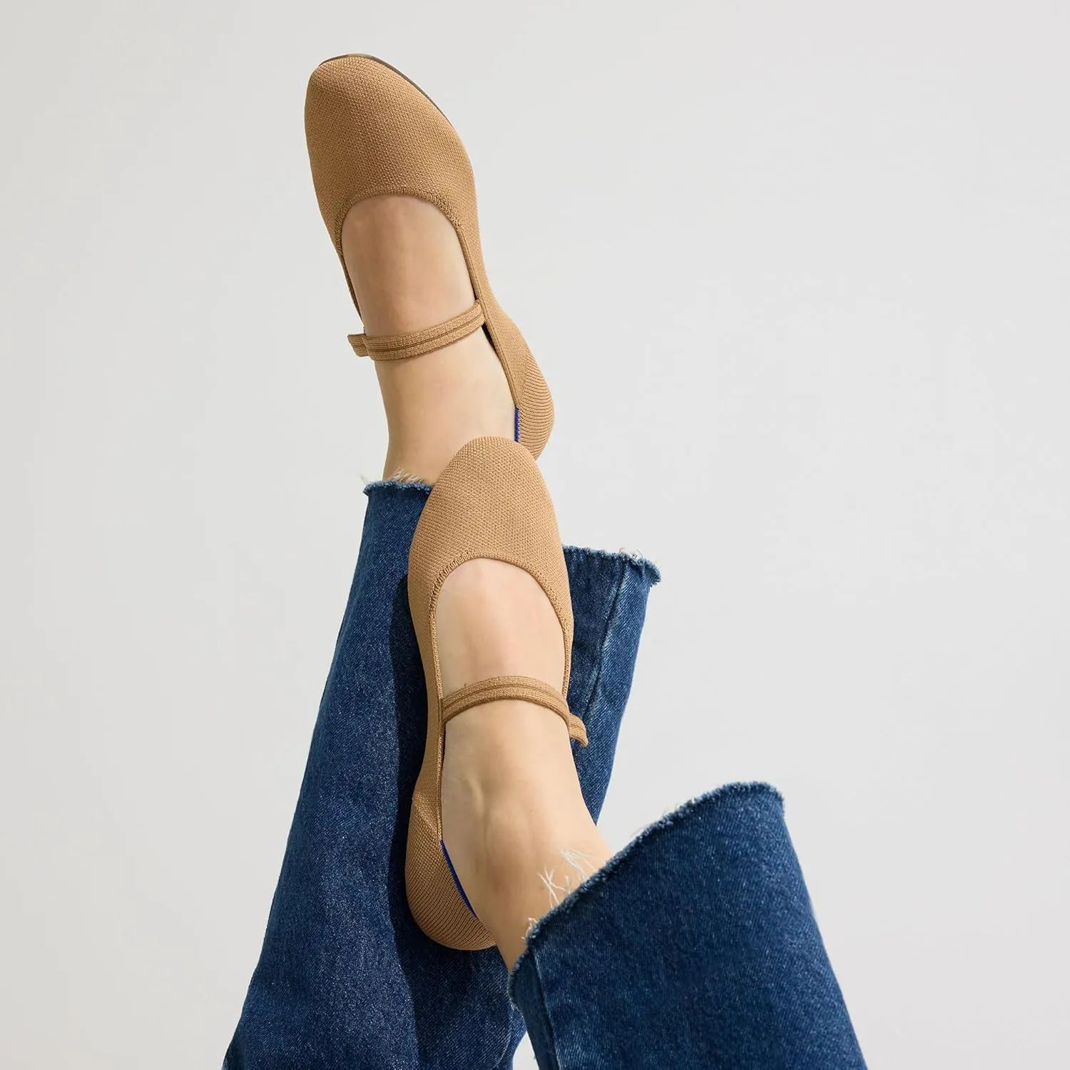 Rothy's The Square Mary Jane Women's Slip-On Shoes, Square-Toe Flats, Made from Recycled Plastic Bottles & Machine Washable