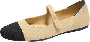 Rothy's The Square Mary Jane Women's Slip-On Shoes, Square-Toe Flats, Made from Recycled Plastic Bottles & Machine Washable