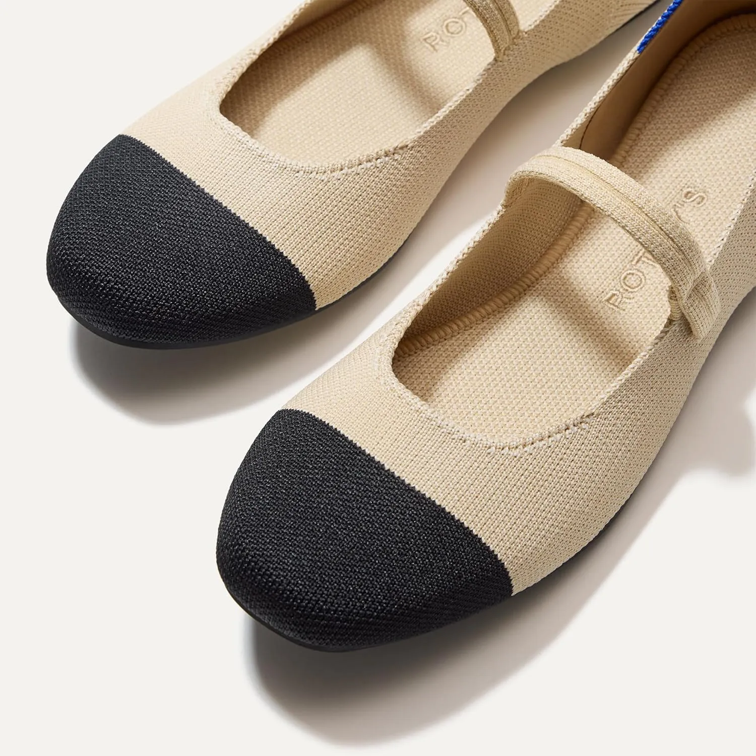 Rothy's The Square Mary Jane Women's Slip-On Shoes, Square-Toe Flats, Made from Recycled Plastic Bottles & Machine Washable