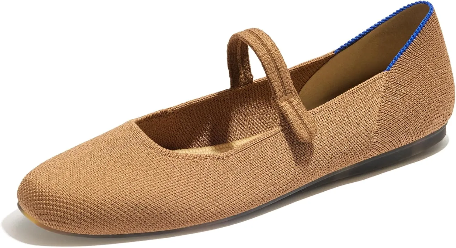 Rothy's The Square Mary Jane Women's Slip-On Shoes, Square-Toe Flats, Made from Recycled Plastic Bottles & Machine Washable