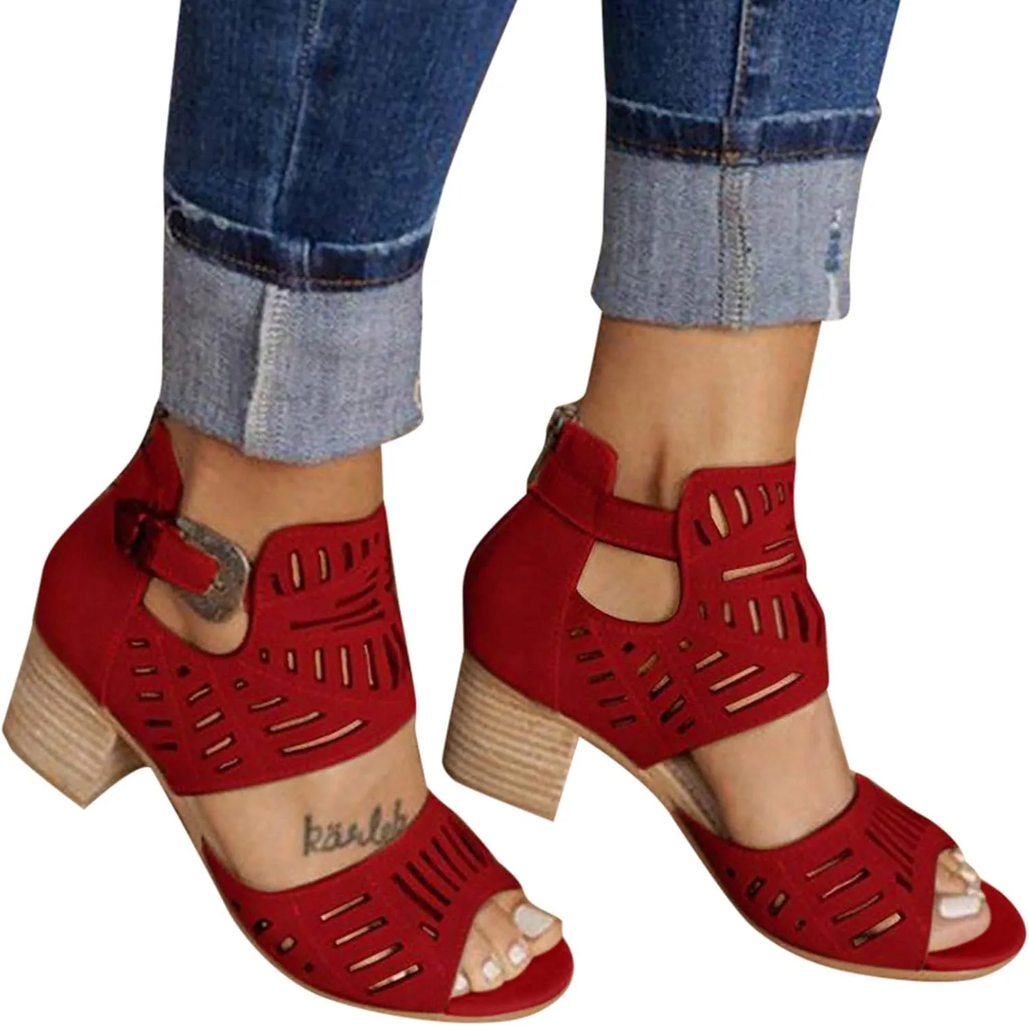 Sandals for Women Dressy,Womens Flat Sandals Open Toe Slippers Flip Flop Shoes Summer Casual Ankle Buckle Strap Sandal