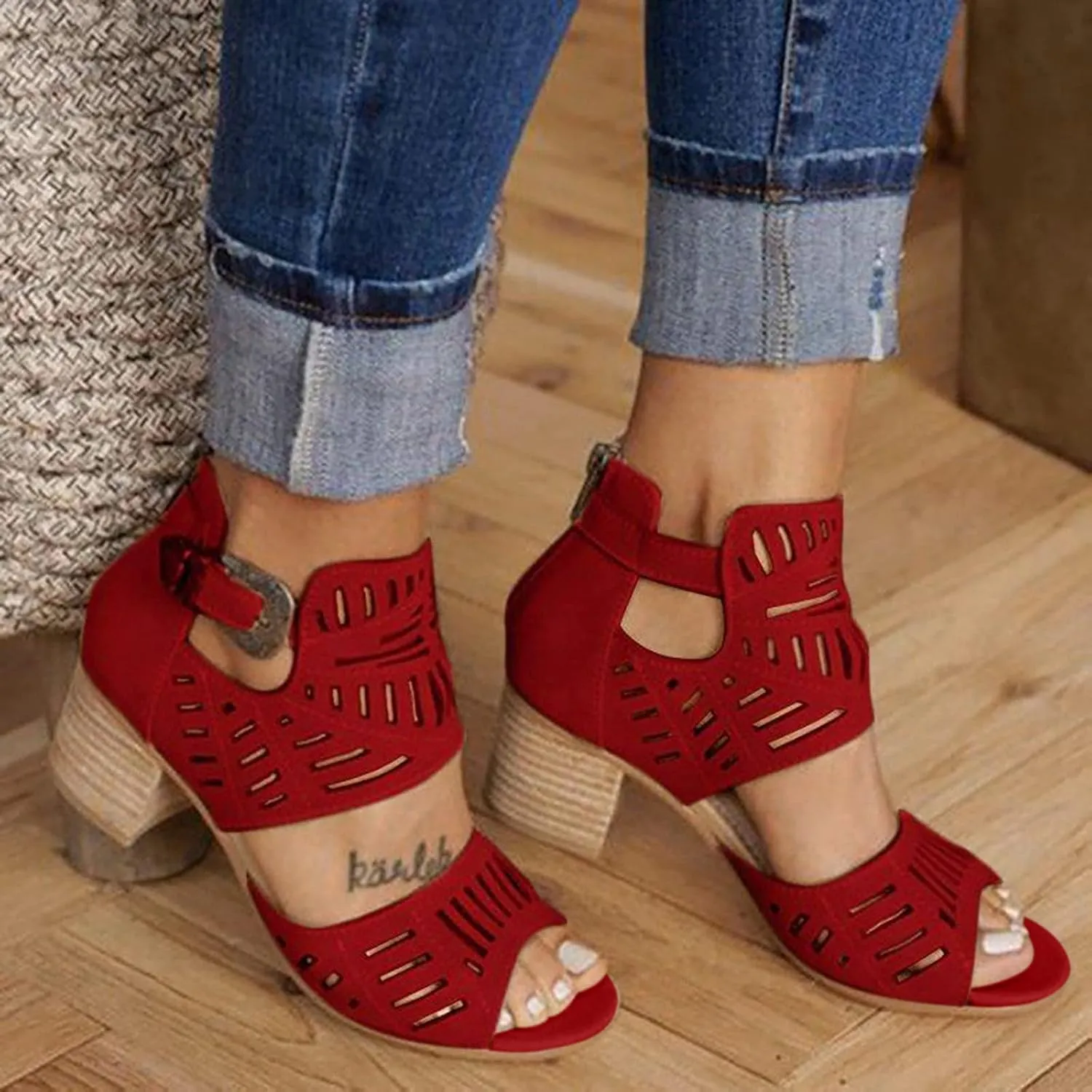 Sandals for Women Dressy,Womens Flat Sandals Open Toe Slippers Flip Flop Shoes Summer Casual Ankle Buckle Strap Sandal