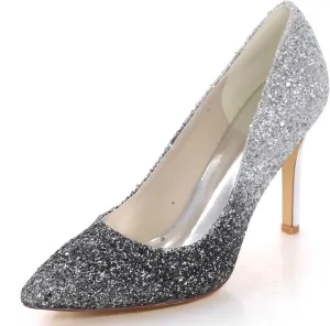 Sandals for Women - Wedding Heels for Women Kitten Heels Pointed Toe Closed Toe High Heeled for Women Casual Summer Frosted Shoes
