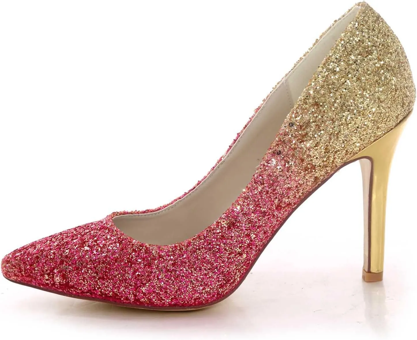 Sandals for Women - Wedding Heels for Women Kitten Heels Pointed Toe Closed Toe High Heeled for Women Casual Summer Frosted Shoes