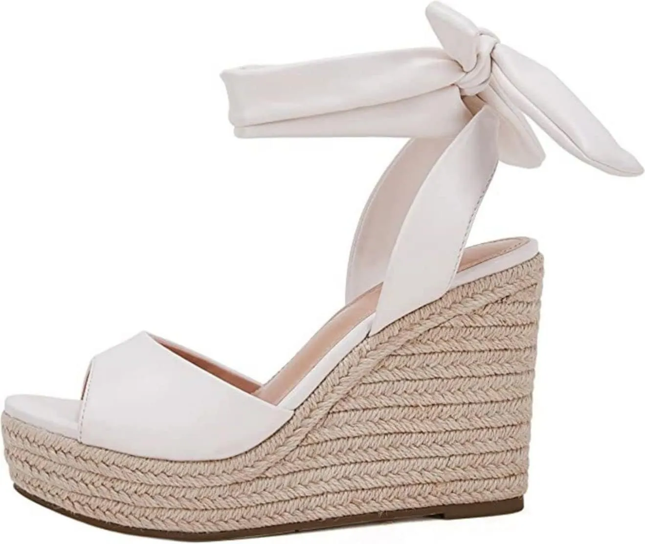 SERAIH Womens Lace up Espadrilles Platform Wedges Sandals Heels Tie Ankle Strap Summer Dress Shoes