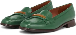 SHODENSE Women Square Toe Loafers Slip On Low Chunky Heel Penny Loafers Shoes Two Tone 1 inch Block Heel Dress Shoes Matte Vintage Classic Walking Drive Loafers Office Casual Size 4-11 M US