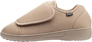 Silvert's Adaptive Clothing & Footwear Women’s Ultra Comfort Flex Neoprene Extra Wide Shoes for Seniors - Beige 8