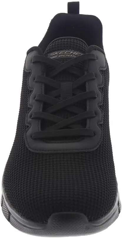 Skechers Women's BOBS Sport Sneakers-Visionary Essence Two Tone Knit Lace Up Machine Washable Vegan Shoes