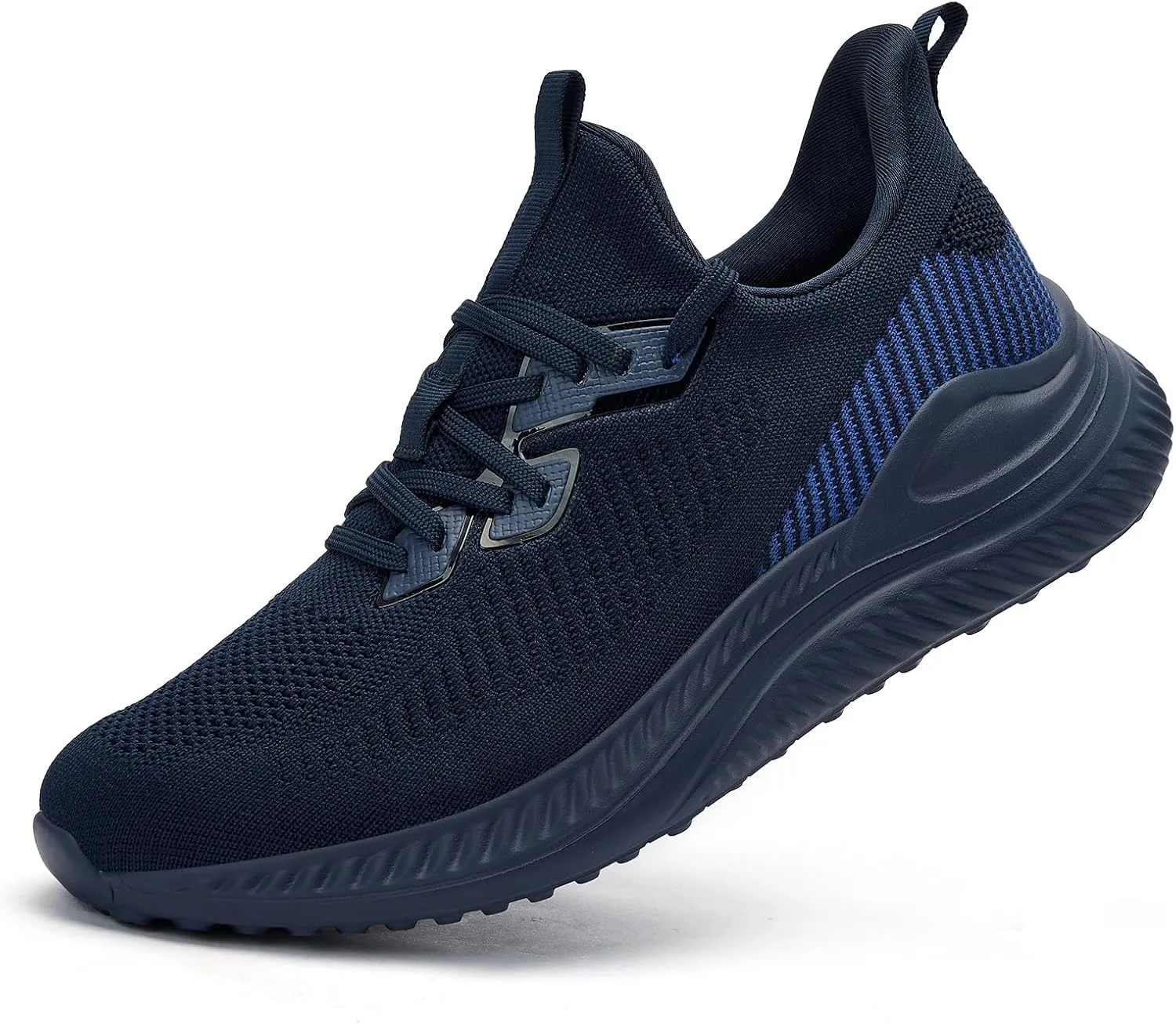 Slow Man Mens Walking Sneakers Wide Width Slip on Tennis Shoes,Lightweight Breathable Running Shoes,Ideal for Athletic Workout Gym Jogging and Casual Wear