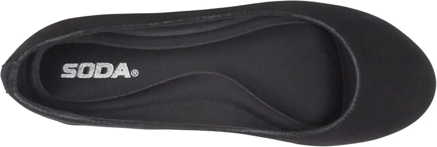 Soda Kreme Comfortable Basic Shoes Women Ballet Flat Round Toe Gel Insole