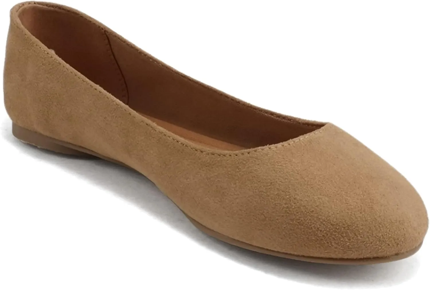 Soda Kreme Comfortable Basic Shoes Women Ballet Flat Round Toe Gel Insole