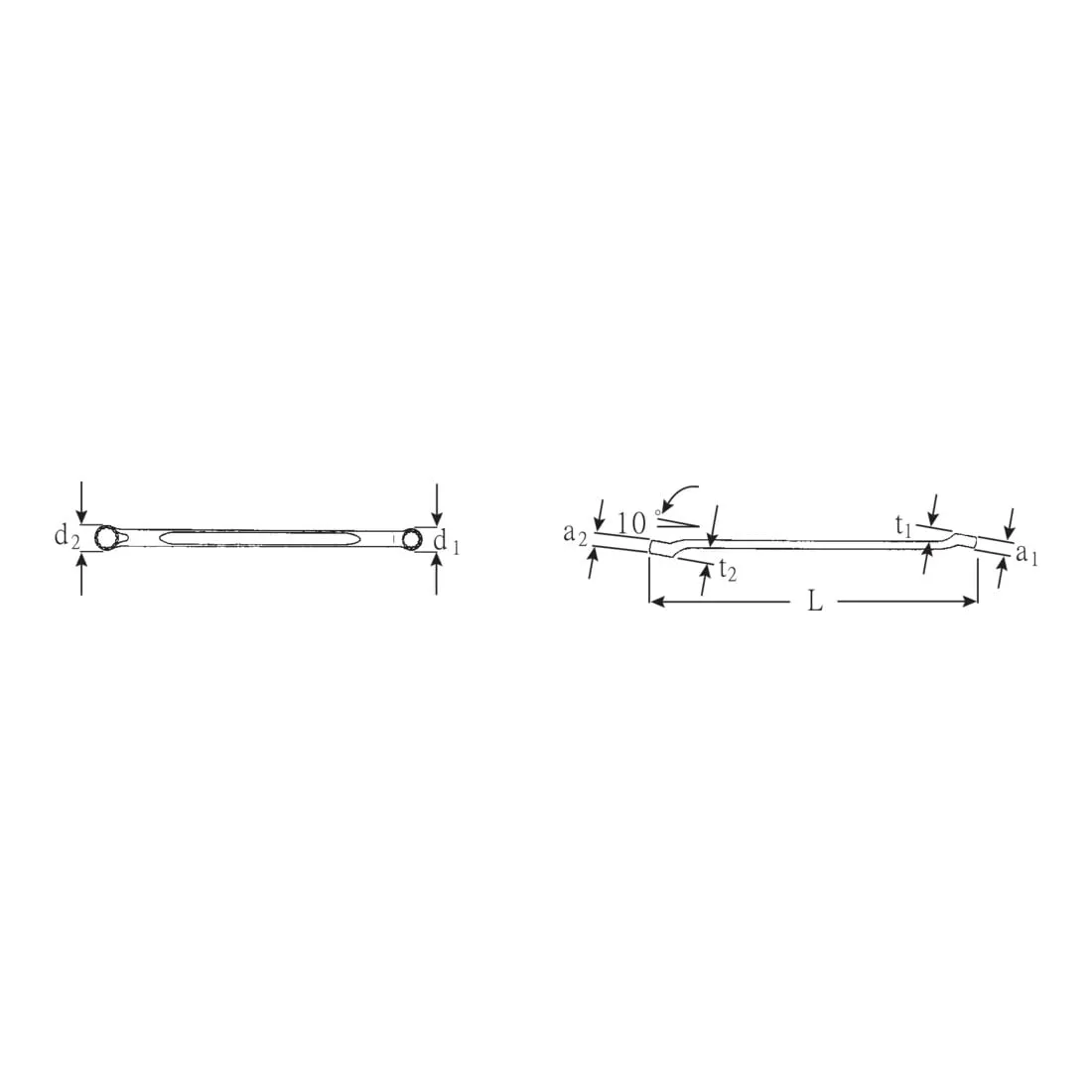 Stahlwille 41072123 Double Ended Ring Spanner, Made of Chrome Alloy Steel & Chrome Plated, Shallow Offset with Anti-Slip Drive Profile, For Work in Confined Spaces, Size 21 x 23 mm, L. 328 mm