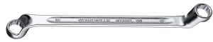 Stahlwille 41445258 Double Ended Ring Wrench, Heads Offset by 75 Degrees, Chrome Alloy Steel & Chrome Plated, Has Anti-Slip Drive Profile, Size 1-1/8" x 1-5/16", L.365 mm