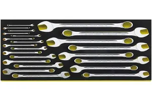 Stahlwille 96830885 Combination Wrench Set - 23 Pieces with TCS Inlays for Tool Control, Sizes 3/16" to 1-1/8", Perfect for Tight Spaces, Made in Germany