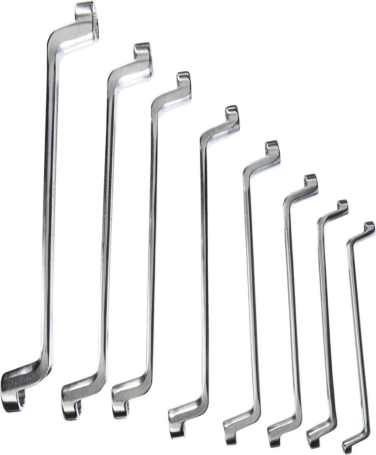 Stahwhile 96410405 Double Ended Ring Wrenches (Spanners) with Offset Heads, Made of Chrome Alloy Steel & Chrome Plated, Has Anti-Slip Drive Profile, Suitable in Confined Spaces, Set of 8 Wrenches