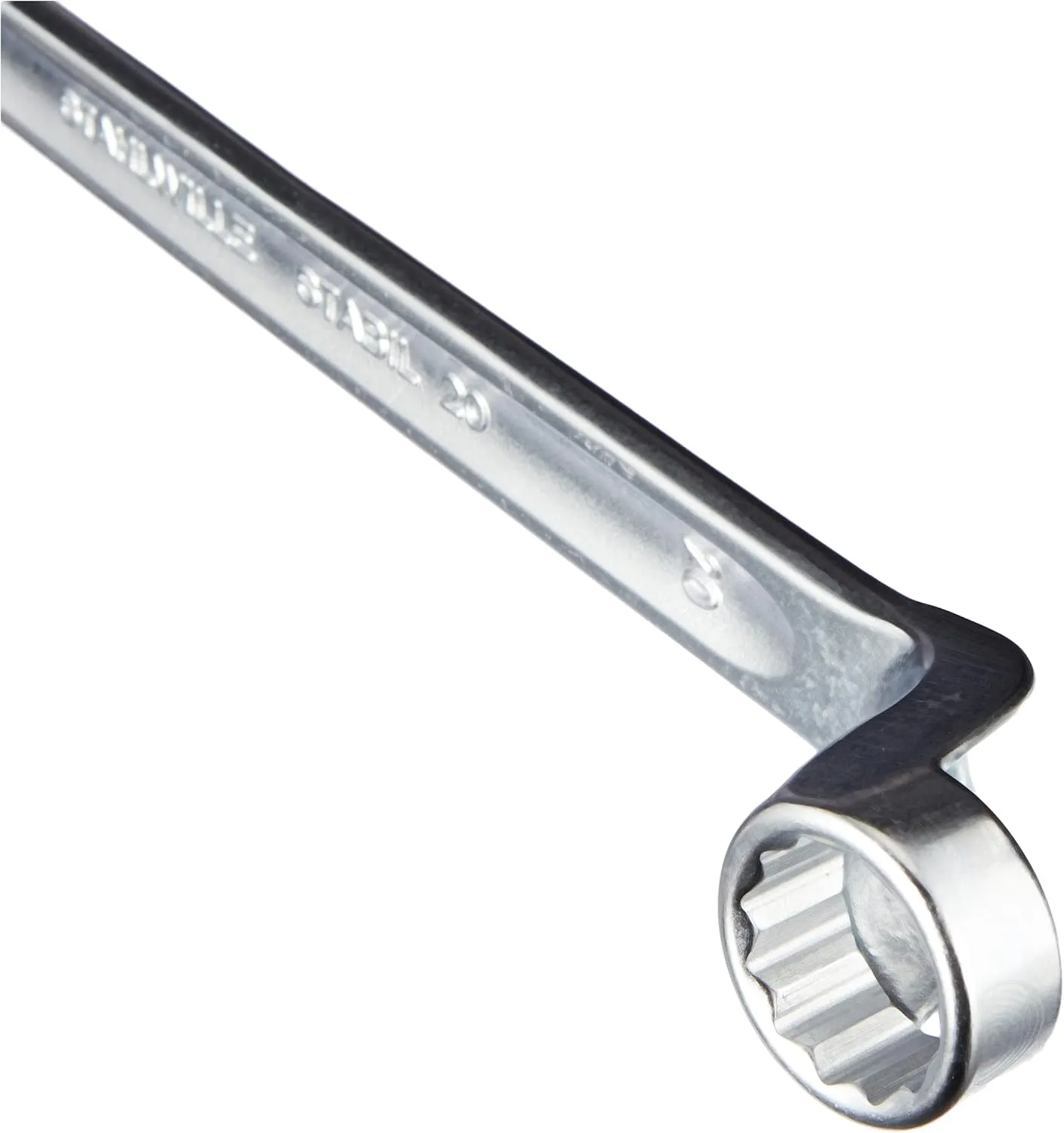Stahwhile 96410405 Double Ended Ring Wrenches (Spanners) with Offset Heads, Made of Chrome Alloy Steel & Chrome Plated, Has Anti-Slip Drive Profile, Suitable in Confined Spaces, Set of 8 Wrenches