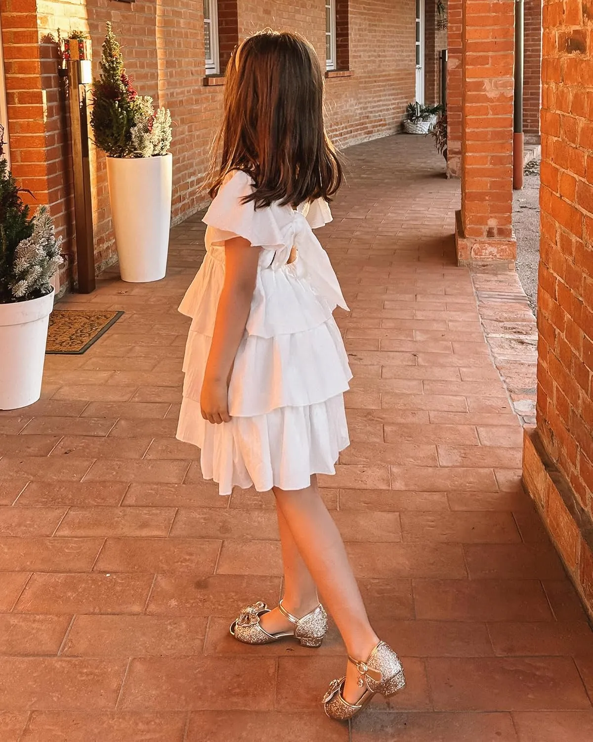 Stelle Girls High Heels Sequins Dress Sandals Princess Dress Shoes Flower Wedding Party Shoes（Toddler/Little/Big Kid）