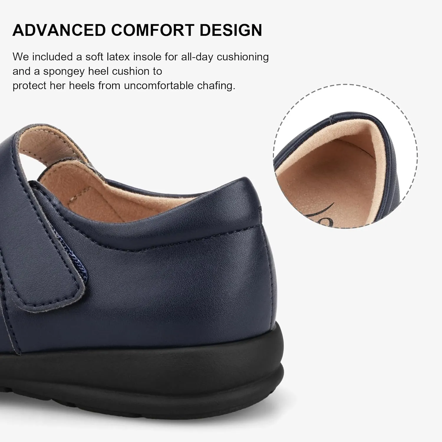 Stelle Girls School Shoes Black Mary Jane Flats Uniform Dress Shoes for Little/Big Kids